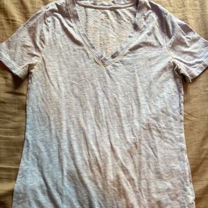 Light blue fitted V neck